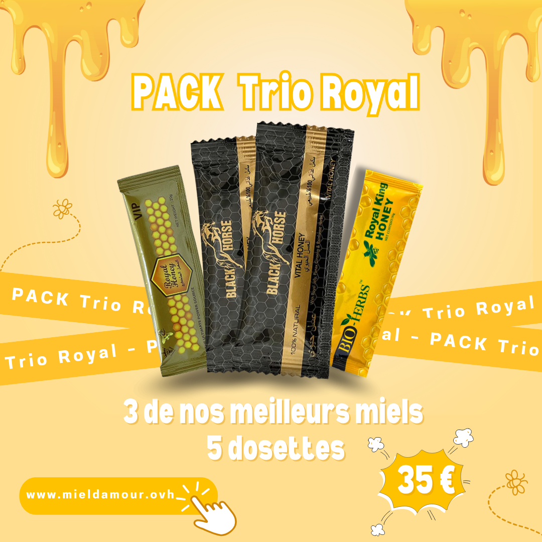 Pack Trio Royal - 3 Black Horse + 1 Royal Honey + 1 BioHerb